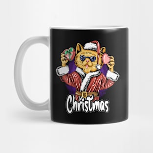 christmas-santa-claus-cute-cat-wearing-sunglasses-bringing-christmas-gifts-kids-christmas Mug